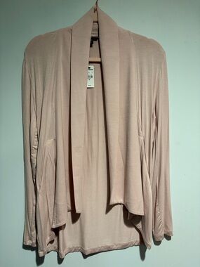 Express Pale Pink Open Front Cardigan